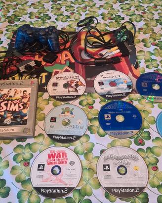 Lotto Playstation 2 Giochi + Accessori Originali 