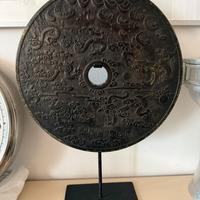 Chinese bronze mirror disk