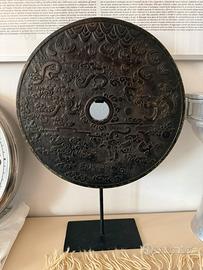 Chinese bronze mirror disk