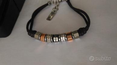 bracciale metallo e cuoio