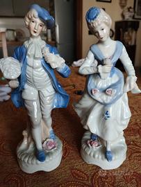 Capodimonte Coppia Statuine Porcellana vintage