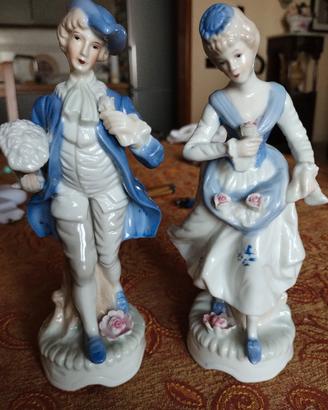 Capodimonte Coppia Statuine Porcellana vintage