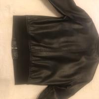 Giubbino in pelle nero ragazza taglia S