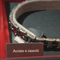 Bracciale uomo acciaio e caucciu