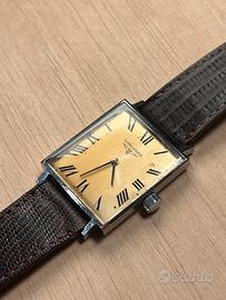 Orologio longines quadrato vintage in acciaio