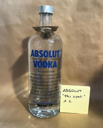 Absolut Vodka Limited Edition BLUE this superb 1L