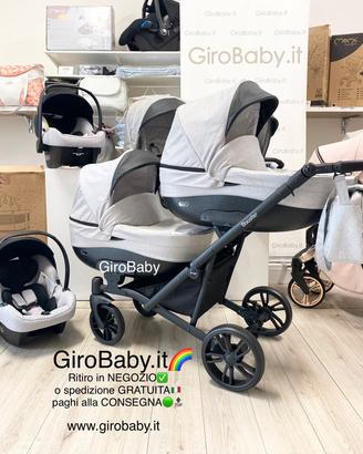 carrozzina gemellare trio NUOVO GIROBABY