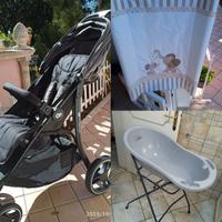 Passeggino leggero+vaschetta+materassino fasciatoi