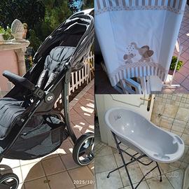 Passeggino leggero+vaschetta+materassino fasciatoi