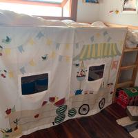 Letto IKEA KURA con tendine + materasso in omaggio