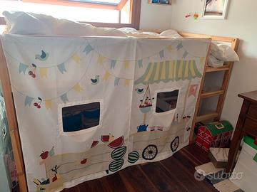 Letto IKEA KURA con tendine + materasso in omaggio