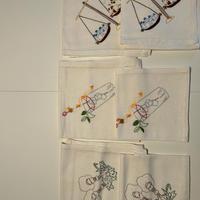 TRE COPPIE DI ASCIUGAMANI/ASCIUGHINI DA CUCINA