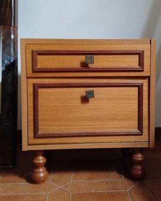 Set Camera Vintage: Comò + Comodino in legno (Stil