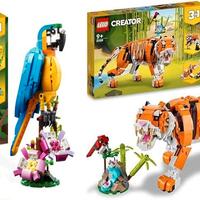 LEGO Creator 31129 31136 Tigre maestosa Pappagallo
