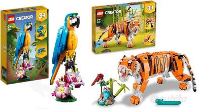 LEGO Creator 31129 31136 Tigre maestosa Pappagallo