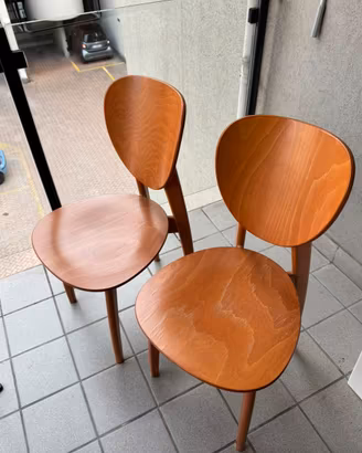 Set 4 sedie in legno ciliegio - Calligaris