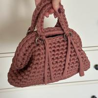 Clutch Bag Rosa Antico con Manici