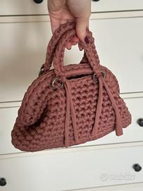 Clutch Bag Rosa Antico con Manici