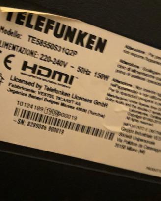 TELEVISORE 58 POLLICI TELEFUNKEN