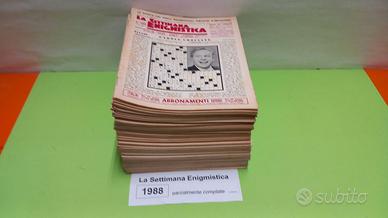 LA SETTIMANA ENIGMISTICA, anno 1988, parzialmente