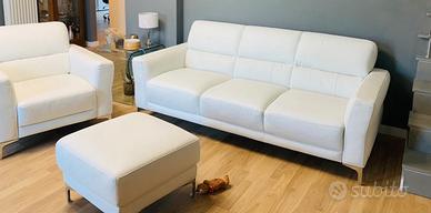 SET DIVANO, POLTRONA E SOFA VERA PELLE By Natuzzi