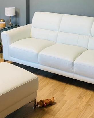 SET DIVANO, POLTRONA E SOFA VERA PELLE By Natuzzi