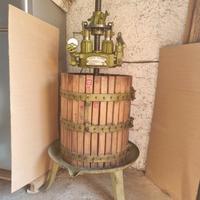 Torchio per uva ( pressa idraulica )e pigiatrice
