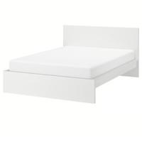 letto matrimoniale Malm IKEA bianco con rete