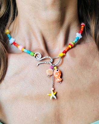 Collana mare con perline colorate e ciont