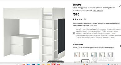 1 struttura letto ikea -bambini