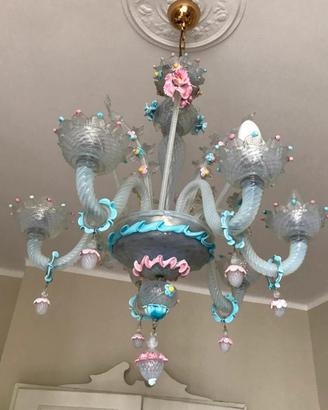 ✨ Lampadario in Vetro di Murano – Originale  🎨
