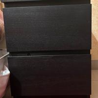 Cassettiera  Malm Ikea marrone/nero