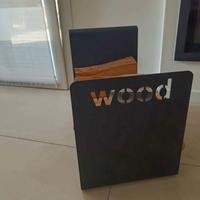 Portalegna moderno in acciao nero