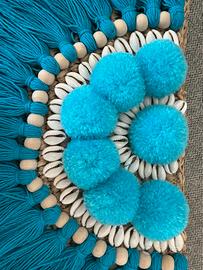 Bali bag Turchese pon pon Conc