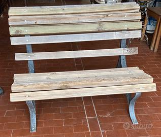 Panchina da giardino in legno impregnato