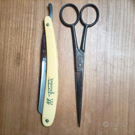 rasoio e forbici vintage 