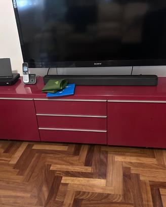Mobile TV IKEA BESTÅ BURS rosso