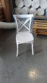 Sedia resina bianca resistente