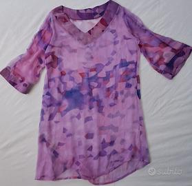Copricostume donna lilla/viola semi trasparente