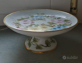 Piccola alzata porcellana Limoges dipinta a mano