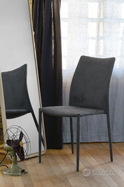 Ingenia sedia Amy 44.49 EcoNabuk TBK04 grigio 2 pz