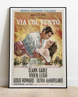 #145 - Poster Locandina Film "Via col vento"