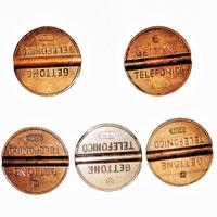 5 gettoni telef uno cod.6338,uno7709,tre7506-270€ 