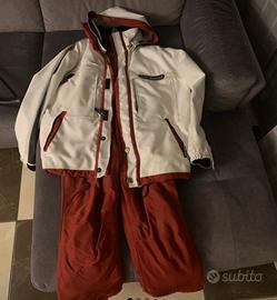 Completo da sci rosso e bianco anzi besson