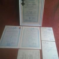 MEDAGLIA CROCE AL MERITO DI GUERRA in teca di vetr