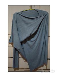 cappa poncho donna grigio 
