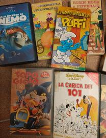 Videocassette cartoni disney e film