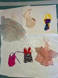 Lotto vintage vestitini Barbie anni 80-90