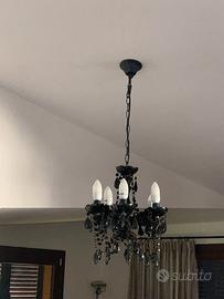 COPPIA 2 DI LAMPADARI SHABBY NERI MAISONS DU MONDE