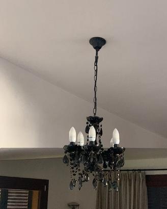 COPPIA 2 DI LAMPADARI SHABBY NERI MAISONS DU MONDE